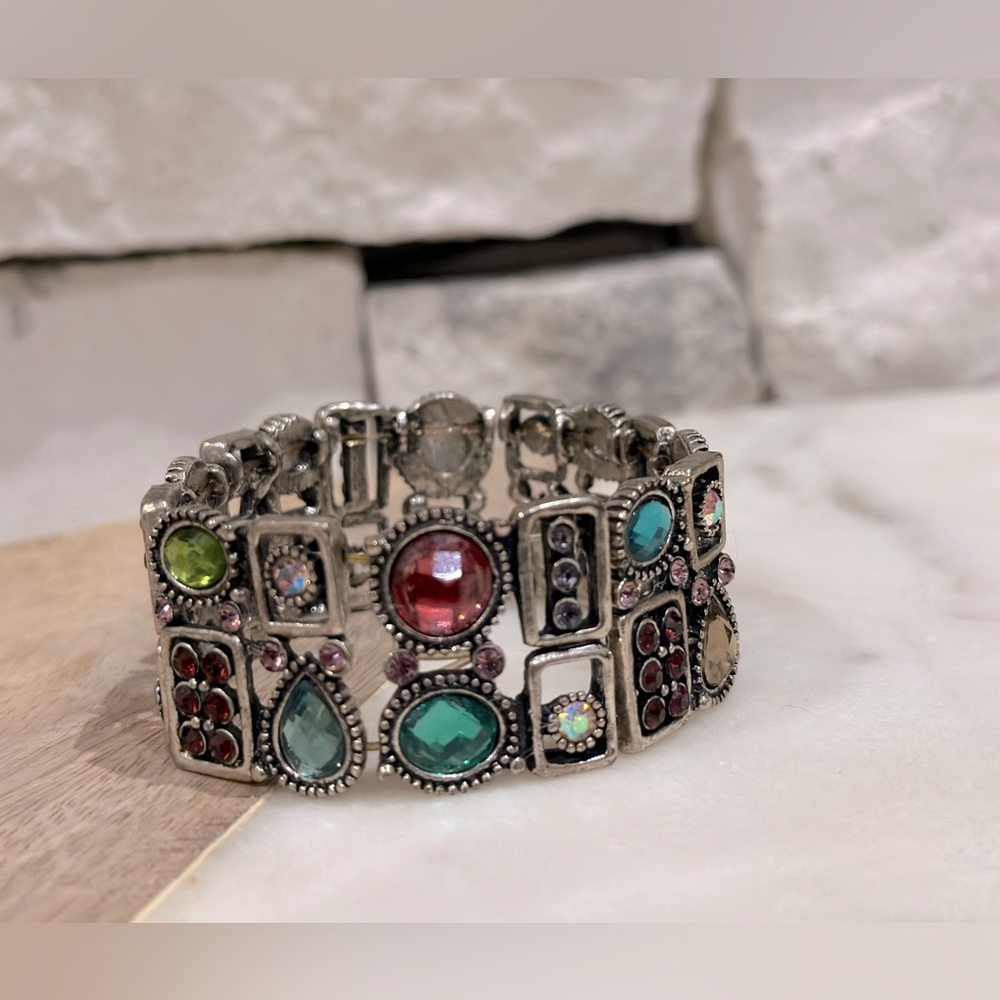 Multi color gemstone bracelet